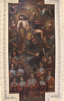 La toile de la sacristie de la Sainte Trinité.