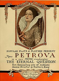 <i>The Eternal Question</i> 1916 film by Burton L. King