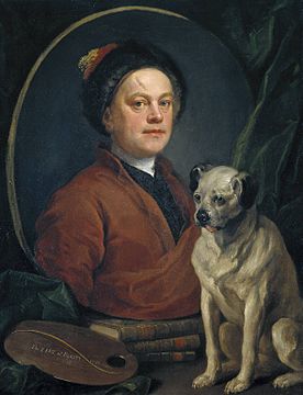 William Hogarth, The Painter and his Pug, 1745