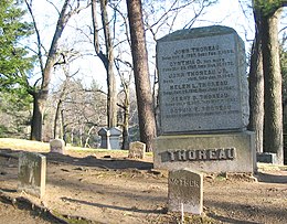 Graf van Thoreau op het kerkhof van Sleepy Hollow.