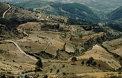 Vista del paisaje de Todos Santos, Guatemala.