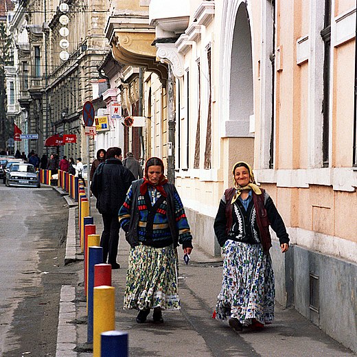 Twee romavrouwen in Cluj-Napoca, Roemenië