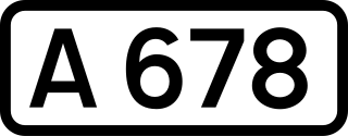 A678 road road in Lancashire, England