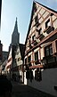 Rabengasse in Ulm mit Blick auf Münsterturm