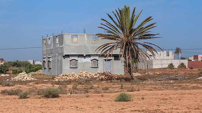 unfinished house in the souss-massa region, morocco