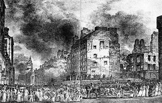 <span class="mw-page-title-main">Great Fire of Edinburgh</span> City fire in City of Edinburgh, Scotland, UK