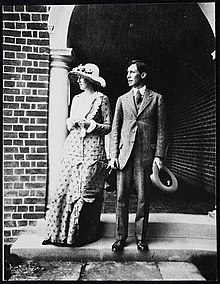 Virginia and Leonard on their engagement in July 1912