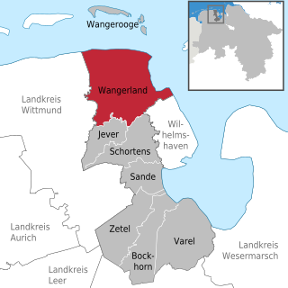 <span class="mw-page-title-main">Wangerland</span> Municipality in Lower Saxony, Germany