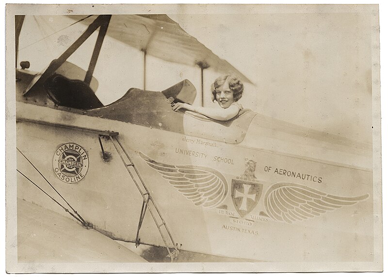 File:Woman in cockpit of University School of Aeronautics, Austin, Texas plane (14660426928).jpg