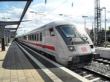 EuroCity-Steuerwagen im Wormser Hauptbahnhof auf dem Weg nach Dortmund
