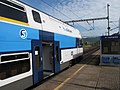 Čeština: CityElefant v železniční zastávce Prackovice nad Labem. Okres Litoměřice, Česká republika. English: CityElefant train in Prackovice nad Labem train station, Litoměřice District, Czech Republic.