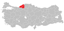 Lage der Subregion Zonguldak