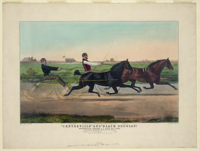 File:"Centreville" and "Black Douglas"- Centreville Course L.I. July 21st 1853. Match $500 mile heats best 3 in 5 to Wagons LCCN90715721.tif