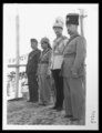 'Coronation' of King Abdullah in Amman. King Abdullah, Emir Abdul Illah, (Regent of Iraq), Emir Naif, (King Abdullah's youngest son) and Nuri Pasha Said, Iraqi ambassador at large LOC matpc.14989.tif