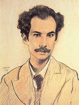 Retrato de Andrei Bely por Leon Bakst, 1905