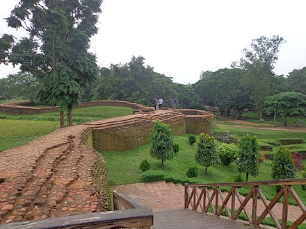 Remnants of the city wall in Mahasthangarh, one of the oldest urban settlements in Bengal