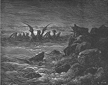 Daniel's Vision of the Beasts, 1866 engraving by Gustave Dore. 132.Daniel's Vision of the Four Beasts.jpg