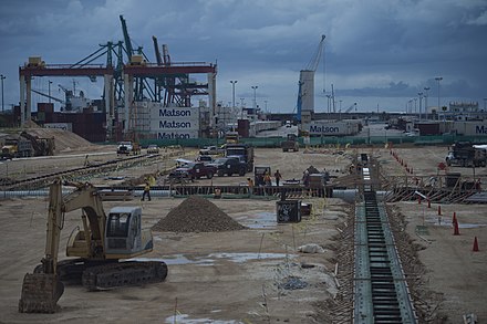 Construction at the Port of Guam, 2014
