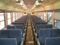 Interior of Mitaka Depot set modified with reclining seats for use on Shinkansen Relay rapid services, 2001