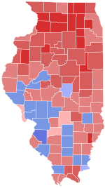 Tahun 1950 Amerika Serikat pemilihan Senat di Illinois hasil peta oleh county.svg