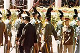 General Constand Viljoen and P.W. Botha inspect the guard of honour