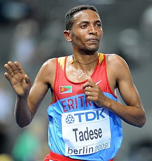 <span class="mw-page-title-main">Zersenay Tadese</span> Eritrean long-distance runner and Olympic medallist