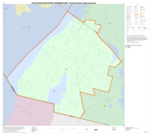 Map of Massachusetts House of Representatives' 7th Bristol district, 2013. Based on the 2010 United States census. 2013 map 7th Bristol district Massachusetts House of Representatives DC10SLDL25075 001.png