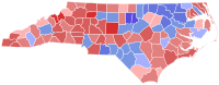 2014 United States Senate election in North Carolina results map by county.svg