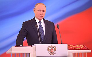 <span class="mw-page-title-main">Fourth inauguration of Vladimir Putin</span> 2018 Inauguration