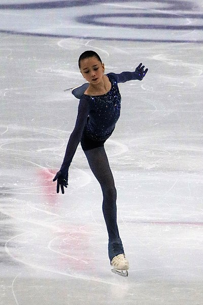 Kamila Valieva currently holds the second-highest junior women's combined total and free skating scores.