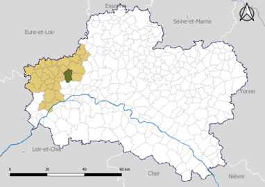 Gidy dans le canton de Meung-sur-Loire en 2020.