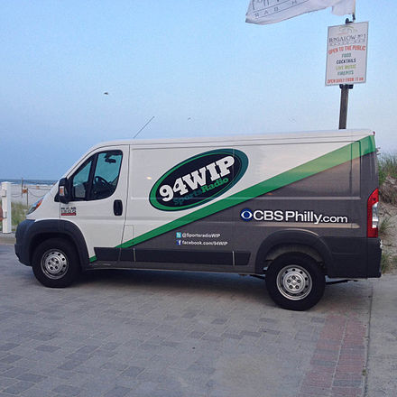 A WIP van at an event at Diamond Beach, New Jersey.