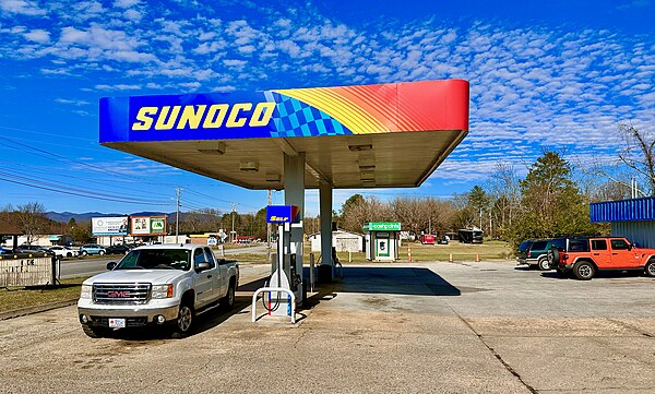 A Sunoco fuel station in Peachtree, North Carolina