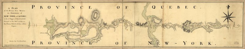 File:A plan of the division line between the provinces of New-York and Quebec. In the 45th degree of north latitude. Survey'd in the year 1771 & 1772. LOC 74694111.tif