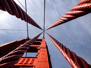 A view straight up the support cables of the Golden Gate Bridge.jpg