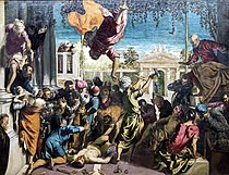 Tintoretto Miracle of the Slave, 415 × 541 cm.