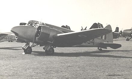 Oxford communications aircraft of RAF Marham Station Flight at Blackbushe Airport in September 1955