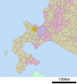 Elhelyezkedése Hokkaidó térképén