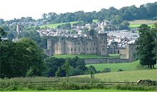 Alnwick, market town in Northumberland where William I of Scotland was captured by supposed 'divine providence' Alnwick and Alnwick Castle - Northumberland - 140804.jpg