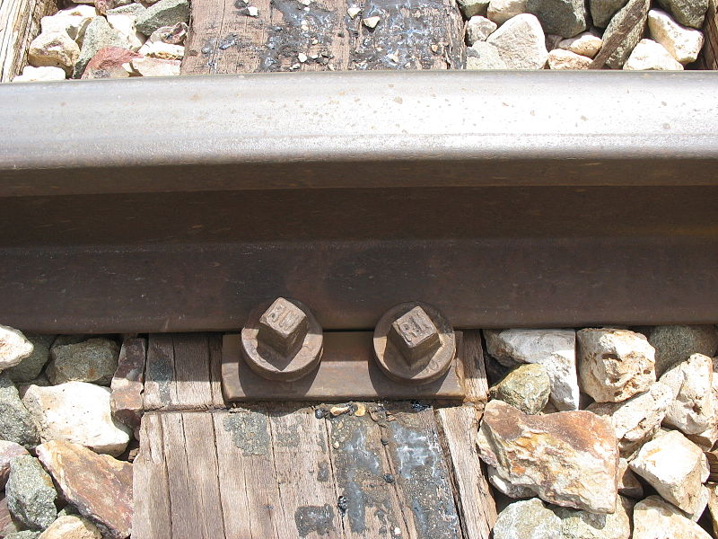 File:Ambrona - Rail fastenings.JPG