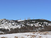 Panorama invernale del monte Beigua, alle spalle di Varazze.