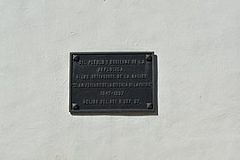 Placa conmemorativa de la batalla, 1847.