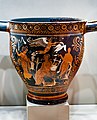 Apulian red figure skyphos - RVAp extra - Apollon with maenad and satyr - Milano MA A 1988-01-01 - 01