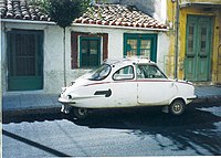 Attica 200 (1963). The car seems at home in the old part of a Greek provincial town. Attica.jpg