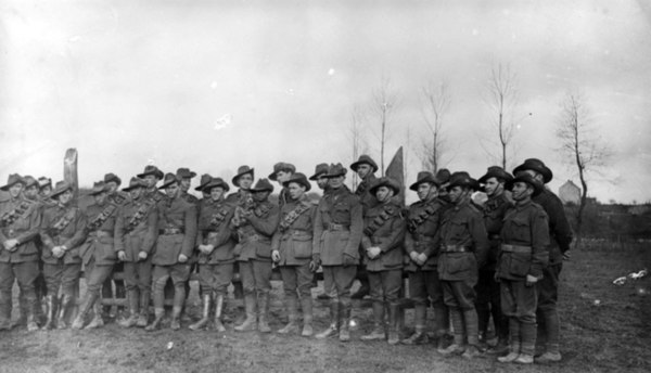 Members of the 18th Battalion in France, c. 1916–1918