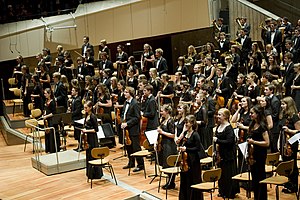   A youth orchestra performing