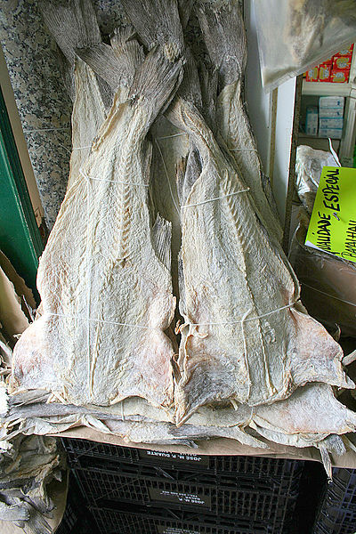 Dried and salted cod