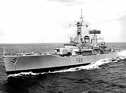 HMS Bacchante kesäkuussa 1973