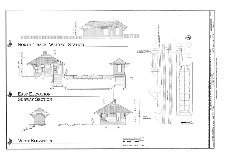 File:Baltimore and Ohio Railroad, Harpers Ferry Station, Potomac Street, Harpers Ferry, Jefferson County, WV HAER WV-86 (sheet 6 of 14).png