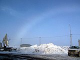 Arc-en-ciel brumeux à Utqiagvik.